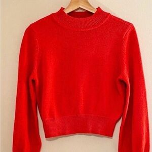 LPA Vibrant Red Cowl Neck Sweater